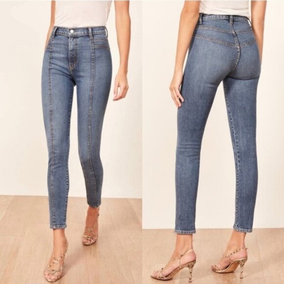 Reformation High Rise Suzie Jeans in Rhine Wash Size 29 - Picture 1 of 11